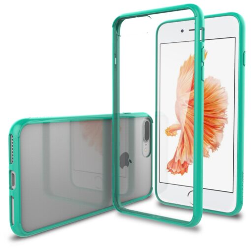 Luvvitt Clear View iPhone 7 Plus/iPhone 8 Plus Case with Hybrid Scratch Resistant Back and Shock Absorbing Bumper for Apple iPhone 7 Plus (2016) and iPhone 8 Plus (2017) - Teal