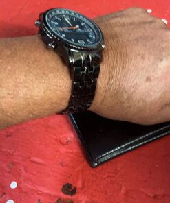 VIGOROSO Men's LED Analog Digital Date Week Sports Outdoor Steel Blue Dial Watch Black&Blue 40 71ZStgDT9lL 1