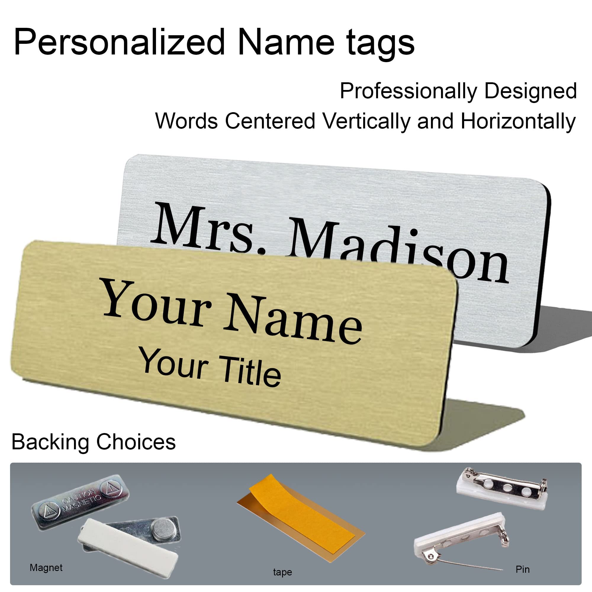 Business Name Tag/ID Badge Custom Engraved, Magnet, Pin, Screws or Tape - Size Choices - Lasercrafting Name Badges and Name Tags for Classroom, Business, Office 7 Business Name Tag/ID Badge Custom Engraved, Magnet, Pin, Screws or Tape - Size Choices - Lasercrafting Name Badges and Name Tags for Classroom, Business, Office - Image 7
