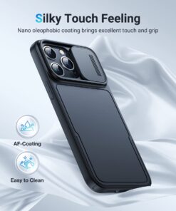 Simtect Designed for iPhone 14 Pro Max Case with Sliding Camera Cover, Shockproof & Mil-Grade Protective Phone Case for iPhone 14 Pro Max 6.7"- Black 1. Space Black 60 71ZTFAeBNnL 1