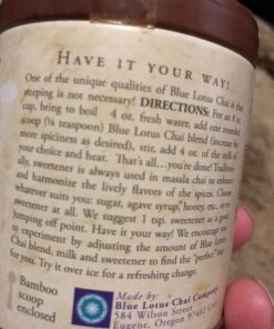 Blue Lotus Chai - Traditional Masala Chai - Makes 100 Cups - 3 Ounce Masala Spiced Chai Powder with Organic Spices - Instant Indian Tea No Steeping - No Gluten 3 Ounce (Pack of 1) 58 71ZUAH pZmL