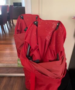 ALPHA CAMP Oversized Camping Chairs Padded Moon Round Chair Saucer Recliner with Folding Cup Holder and Carry Bag Red 36 71ZUTKfkR3L