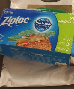 Ziploc Sandwich and Snack Bags, Storage Bags for On the Go Freshness, Grip 'n Seal Technology for Easier Grip, Open, and Close, 90 Count 34 71ZVKdWl 3L