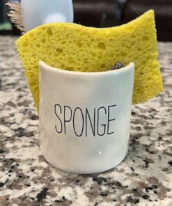 Mud Pie Kitchen Dish Sponge Holder Caddy, Off White Off-White 40 71ZVOSQdfSL