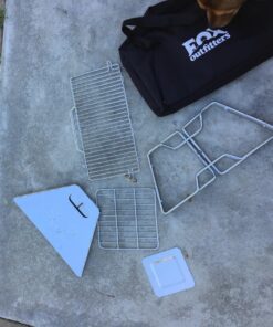 Quick Grill Medium: Original Folding Charcoal BBQ Grill Made from Stainless Steel/Carrying Bag for Backpacking Included / 44 71ZW7NHcu7L