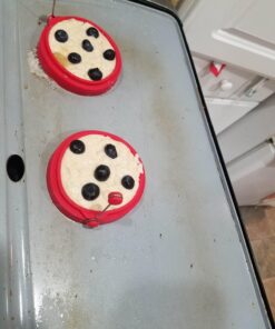 PROFESSIONAL Silicone Egg Ring, Pancake mold Best egg mold for breakfast sandwiches, Omelets and More, Nonstick Mold Ring, Round Red (Pack of 4) and free e-book by ABAM 34 71ZXDji8XL