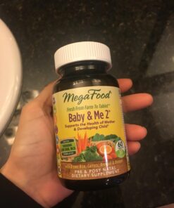 MegaFood Baby & Me 2 Prenatal Vitamin and Minerals - Vitamins for Women - with Folate (Folic Acid Natural Form), Choline, Iron, Iodine, and Vitamin C, Vitamin D and more - 60 Tabs (30 Servings) 60 Count (Pack of 1) 30 71ZXIKlEx6L 2