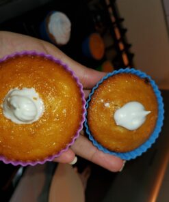 Mirenlife Silicone Cupcake Liners Reusable Silicone Baking Cups Nonstick Muffin Molds Easy Clean Silicone Muffin Liners, 24 Pieces in 8 Rainbow Colors 46 71ZXLS8 KqL