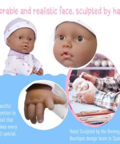 La Baby Boutique Hispanic 11 inch Small Soft Body Baby Doll dressed in Purple for Children 12 Months and older Purple Hispanic 22 71ZZ jO6lPL