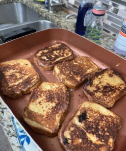 Hamilton Beach Durathon Ceramic Electric Skillet with Removable 12x15” Pan, Adjustable Temperature, Reversible Design, Tempered Glass Lid, Copper Colored Nonstick Surface (38529K) 35 71ZbDn mypL