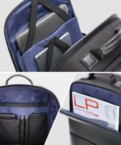 BOPAI Anti-Theft Business Backpack 15.6 Inch Laptop Water-Resistant with USB Port Charging Travel Backpack Anti-Glare Functional Rucksack Light-Weight Backpack for Men (15.6 inch, Black) 34 71ZbdXDxrRL