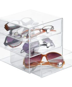 iDesign BPA-Free Plastic 3-Drawer Vanity Organizer - 6.5" x 6.5" x 6.5", Clear 30 71ZcD2S9hL