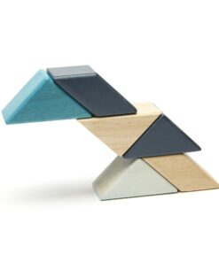 6 Piece Tegu Pocket Pouch Prism Magnetic Wooden Block Set, Blues 25 71ZdV5wJZkL