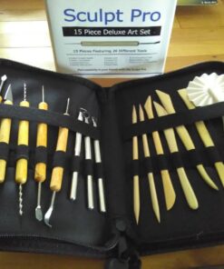 Sculpt Pro Pottery Tool Starter Kit - 15-Piece 26-Tool Beginner's Clay Ceramics Modeling Carving Sculpting Set -Arts and Crafts School Project, w Carrying Case, Birthday Gift for Kids 1 38 71ZdpRg94LL