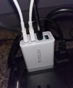 USB Wall Charger, Aioneus 40W 4-Port Fast Charger Block, Multiport USB Cube Power Adapter Wall Charger Plug Charging Block for iPhone 15 14 13 12 11 Pro Max XR Xs Max 8,Samsung,Moto,Android Phones White 42 71Ze21d9LBL