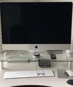 Eutuxia Type-M Tempered Glass Monitor Stand, TV, Laptop, Computer, All-in-One Desktop, Printer Stand/Riser.for Home, Office, Cubicle. Stay Organized & Save Space. 27.8 x 11 x 3.5" Type M 36 71ZeKlzSxOL 4