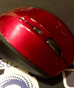 TECKNET Wireless Mouse, 2.4G USB Computer Mouse with 6-Level Adjustable 3200 DPI, 30 Months Battery, Ergonomic Grips, 6 Buttons Portable for PC, Chromebook, Mac - Red 38 71ZemmGzrdL