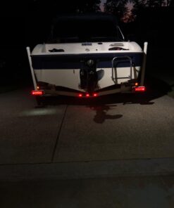 Partsam Red Clearance ID BAR Marker Light 3 Light 9 LED Trailer Sealed Stainless Steel, Sealed 3-Light Truck and Trailer Identification LED Light Bar Red Led Strip w/Black Base 27 71ZfGxURZL