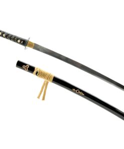 Handmade Sword Fully Functional Hattori Hanzo Katana Sword, 1045 Carbon Steel, Hand Forged Heat Tempered, Full Tang, Sharp, Black Scabbard Metallic-Fiber 26 71ZfJKOXZ6L