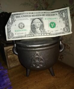 CircuitOffice Cast Iron Cauldron 4 1/2" Diameter Triquetra 22 71Zfn lGO5L