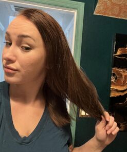 Enhanced Ceramic Hair Straightener Brush by MiroPure, 2-in-1 Ionic Straightening Brush with Anti-Scald Feature, Auto Temperature Lock & Auto-Off Function (Black) 51 71Zg0qcQjL