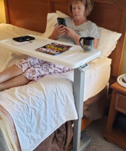 Carex Overbed Table and Hospital Bed Table - Table With Wheels - Over The Bed Table For Home Use and Hospital, Bedside Table With Wheels, Over Bed Desk, Over Bed Table With Wheels 33 71ZgJdcXSJL