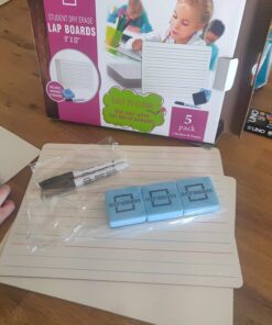 5 Pack Double Sided Whiteboards Lined Dry Erase Board for Kids Ruled Writing Board Handwriting Practice for Kids Small White Board Dry Erase Boards Lines 9x12 Student 5 Dry Erase Markers Included 51 71ZhxE19BIL