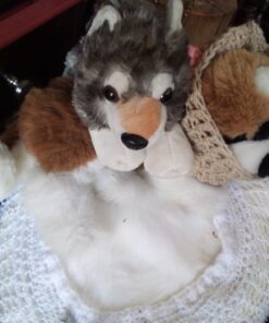 Wild Republic Wolf Plush, Stuffed Animal, Plush Toy, Gifts for Kids, Hug’Ems 7" 27 71ZikQwtpL