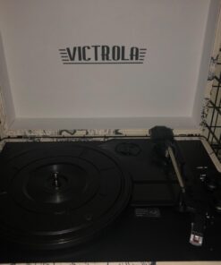 Victrola Vintage 3-Speed Bluetooth Portable Suitcase Record Player with Built-in Speakers | Upgraded Turntable Audio Sound|Retro Map, Model Number: VSC-550BT-P4 Retro Map 33 71Zj3ANkkEL