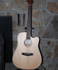 Donner Acoustic Guitar Kit for Beginner Adult Teen Full Size Cutaway Acustica Guitarra Starter Bundle Set with Bag Strap Tuner Capo Pickguard Pick, Right Hand 41 Inch Natural, DAG-1C/DAD-110C 37 71ZjRB8At9L