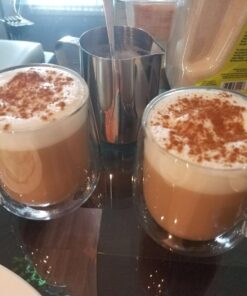 Huada Double Wall Insulated Borosilicate Glass Mugs Modern Espresso Cups, 10-Ounce, Set of 2 37 71ZjT59kNPL