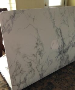 MOSISO Compatible with MacBook Air 13 inch Case (Models: A1369 & A1466, Older Version 2010-2017 Release), Plastic Pattern Hard Shell Case & Keyboard Cover & Screen Protector, White Marble 85 71Zjob2bf4L