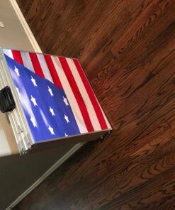 8-Foot Beer Pong Table w/Optional Cup Holes & LED Color-Changing Glow Lights - 11 Table Designs Available America 21 71Zk7J1 ErL