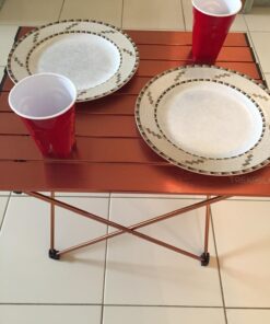 TREKOLOGY Medium Aluminum Camping Table Brown Foldable Portable 37 71ZkHSLafHL