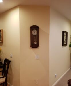 Pendulum Wall Clock Battery Operated - Large Hanging Grandfather Wall Clock with Pendulum - Quiet Wood Pendulum Clock - Wooden Wall Clock for Living Room Decor, Office & Home Décor Gift 27x11 Medium Wood 34 71ZkJbHTZML