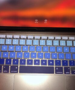 Allinside Blue Ombre Keyboard Cover Skin for MacBook Pro 13" 15" 17" (2015 or Older Version), MacBook Air 13" A1369/A1466, Older iMac Wireless Keyboard MC184LL/B 2010-2017 MacBook Air 13 & 2008-2015 Mac Pro 13/15 Ombre Blue 24 71ZkQEaTL
