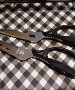 Kitchen Shears, TANSUNG Kitchen Scissors Heavy Duty Dishwasher Safe Food Scissors, Multipurpose Scissors Stainless Steel Kitchen Scissors for Chicken, Poultry, Vegetables, Meat, Fish, Herbs, BBQ Black 39 71ZmE3FzfFL