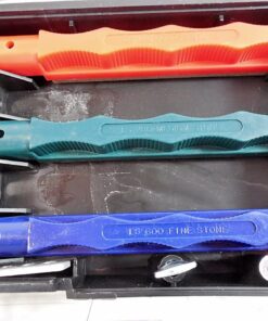 Lansky Standard Knife Sharpening System: 3-Stone Ceramic Knife Sharpener Kit with Honing Oil - LKC03 30 71ZmXouqlzL