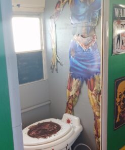Amscan Halloween Zombie Scream Dripping Blood Toilet Topper Scene Setter Decoration Grabber Vinyl Cover 1 14 71Zn0S74iIL