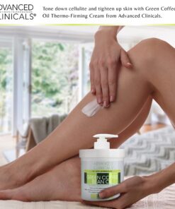 Advanced Clinicals Green Coffee Bean Lift & Slim Body Cream Skin Care Anti Cellulite Cream | Caffeine Body Lotion Balm To Firm, Tighten, & Hydrate Look Of Legs, Arms, Tummy, Butt, & Thighs, 16 Ounce 16 Ounce (Pack of 1) 28 71ZnE8tLXAL 1