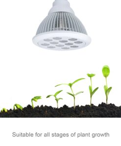 Outtled Diateklity 12W Hydroponic LED Plant Grow Light with E27 Socket 18 71ZnS6y7 CL