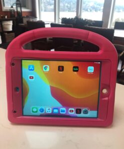 BMOUO Kids Case for iPad Mini 4/iPad Mini 5, iPad Mini 4/5 Case - Built-in Screen Protector, Shockproof Handle Convertible Stand Kids Case for iPad Mini 5th/4th Generation 7.9", Rose 32 71Zndf1kEL