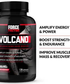 Force Factor Volcano Pre Workout Nitric Oxide Booster Supplement for Men with Creatine and L-Citrulline to Boost and Energy, Help Build Muscle, Better Pump and Workout, 120 Capsules 17 71Zp2C1ZH9L