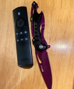 MTECH USA MT-A705 Series – Spring Assisted Folding Knife, Pocket Clip, Tactical, EDC, Self Defense Purple 4.5-inch closed 40 71ZpkCxzGLL
