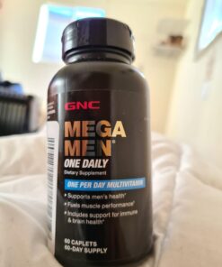 GNC Mega Men Essentials One Daily Multivitamin | Supports Overall Health and Muscle Performance | 60 Count 60 Count (Pack of 1) 38 71ZpkWObkoL