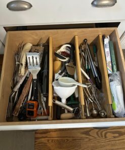 Large Kitchen Drawer Organizer - Expandable Bamboo Drawer Dividers (17.5" - 22") - Adjustable Separators for Kitchen, Clothes, Dresser, Bedroom, Bathroom, and Desk Drawers - 4 Pack (Natural) Natural 36 71ZptTc2fcL