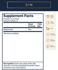 Quicksilver Scientific Nanoemulsified DIM - Liposomal DIM Supplement to Support Healthy Hormone Balance for Women & Men - Soy-Free Detox & Immune Support (1.7oz / 50ml) 13 71ZqWavqhL