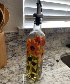 Grant Howard Glass Sunflower Oil & Vinegar Bottle 16 oz. 30 71ZqmEGfdUL