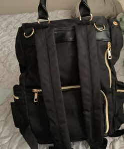 Baby Diaper Bag Backpack with Stroller Hooks, Pipi bear Multi-function Stylish Travel Diaper Back Pack for Mom and Dad, Baby Changing Bag, Maternity Nappy Bag for Boys and Girls, Large Capacity, Black 64 71ZqzpysBzL