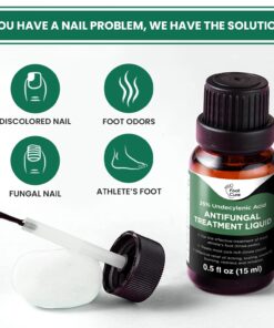 Toenail Fungus Treatment Extra Strength with 25% Undecylenic Acid - Fungal Nail Treatment for Toe Nail & Fingernails - Antifungal Nail Repair Solution for Discoloured & Ingrown Nails – Made in USA 0.5 Fl Oz (Pack of 1) 35 71ZsWuioPbL 3
